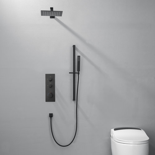 MODLAND Thermostatic Luxury Complete Shower System with Roughin Valve